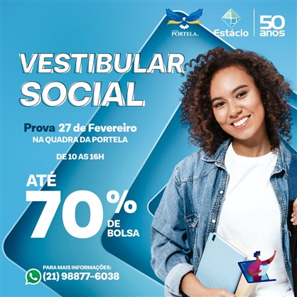 Portela e Universidade Estácio de Sá realizam ação de Vestibular Social na quadra da escola neste sábado